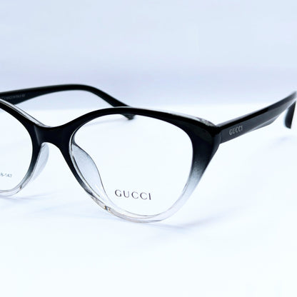 GUCCI CATS EYE BLACL AND WHITE SHADE