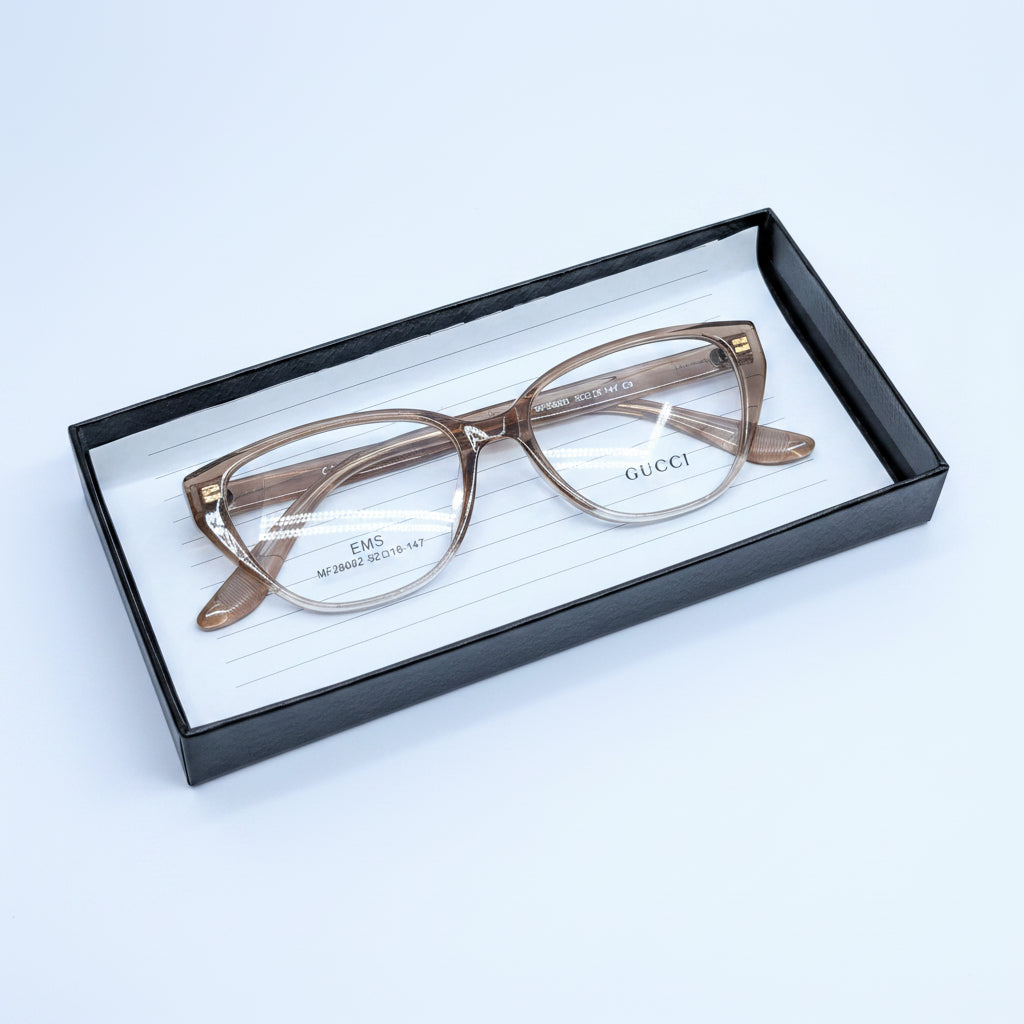 GUCCI CATS EYE BROWN SHADE