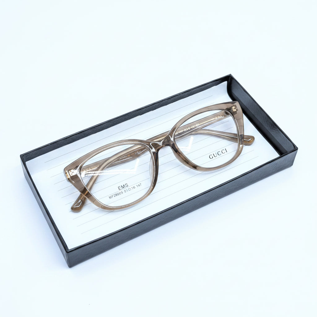 GUCCI CATS  EYE translucent brown