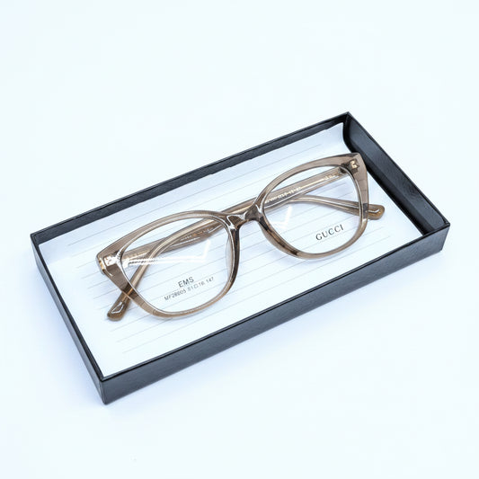 GUCCI CATS  EYE translucent brown
