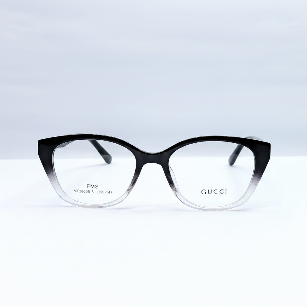 GUCCI CATS EYE BLACK AND WHITE SHADE